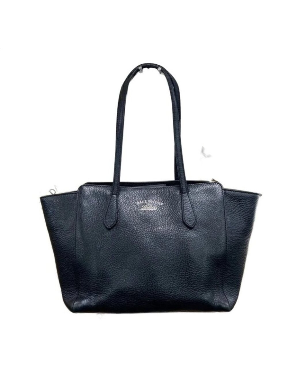 Gucci Tote Swing Leather Black Business Formal